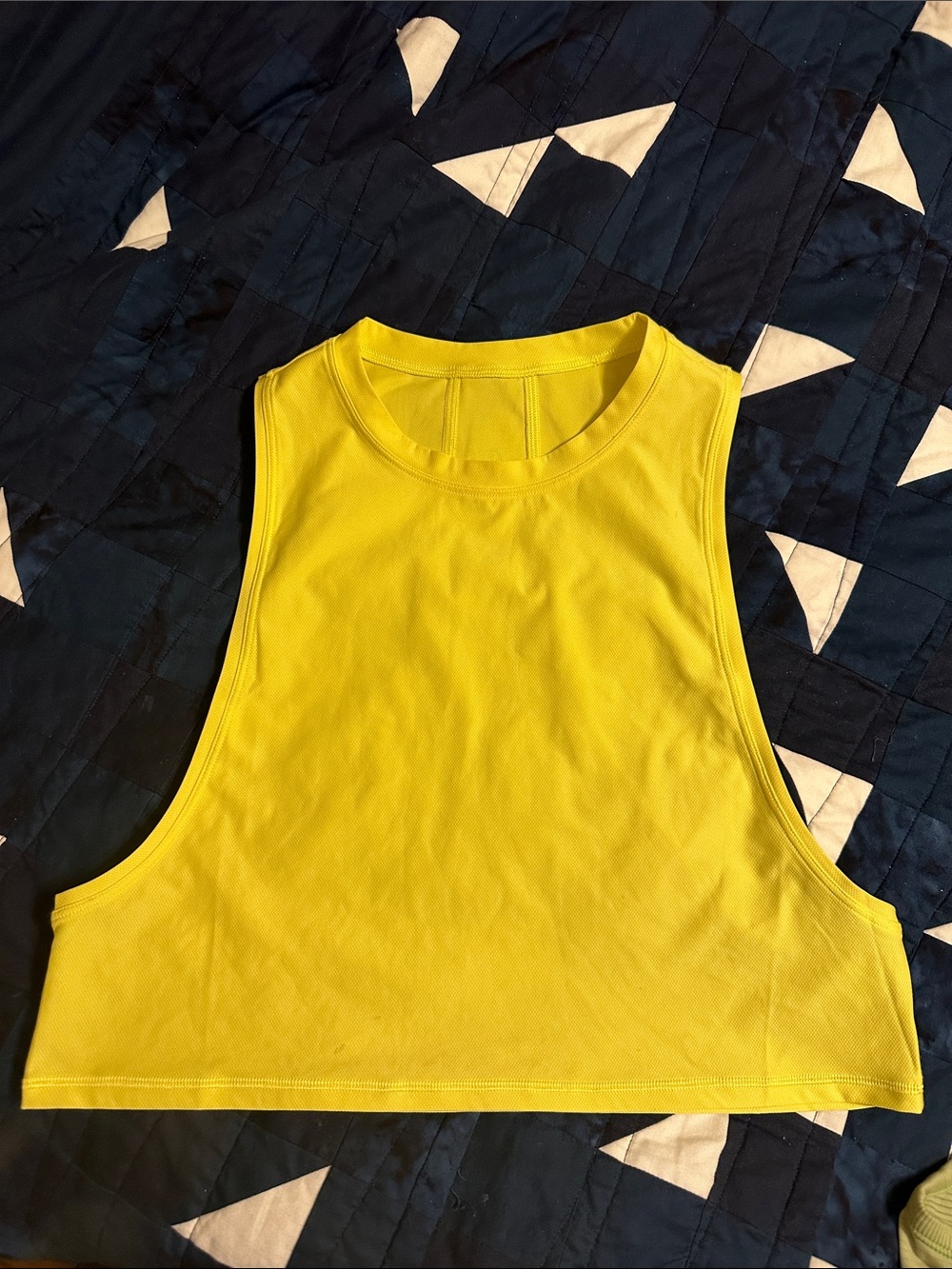 lululemon athletica Neon Yellow Cropped Tank Top